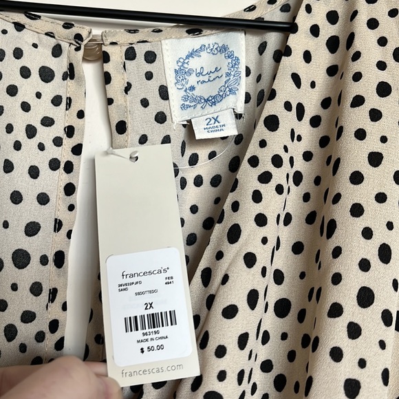 NWT Dane Spotted Front Tie Mini Dress - Picture 5 of 10